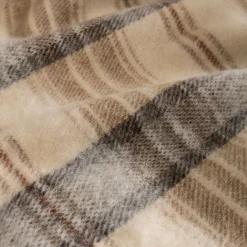 Becquet Couverture 90% LAINE Woolmark® à carreaux - 450 g/m² - Chaude< Couverture|Couverture