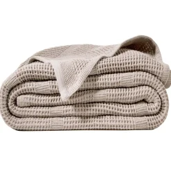Becquet Couverture COTON NID-D'ABEILLES - Tempérée< Décoration Textile Unie|Les Matières