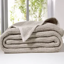 Becquet Couverture COTON NID-D'ABEILLES - Tempérée< Décoration Textile Unie|Les Matières