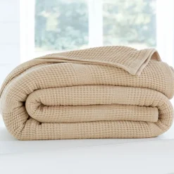 Becquet Couverture COTON NID-D'ABEILLES - Tempérée< Décoration Textile Unie|Les Matières