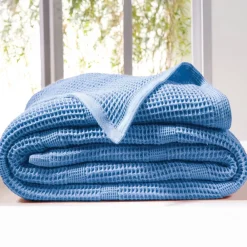 Becquet Couverture COTON NID-D'ABEILLES - Tempérée< Décoration Textile Unie|Les Matières