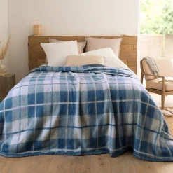 Becquet Couverture WOOLMARK® tissée jacquard - 400 g/m² - chaude< Couverture|Couverture