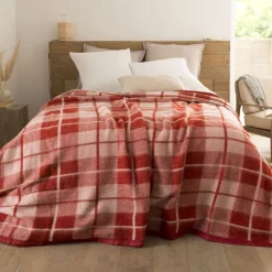 Becquet Couverture WOOLMARK® tissée jacquard - 400 g/m² - chaude< Couverture|Couverture