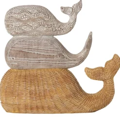 Becquet Décoration 3 baleines< Statuette, Figurine|Décoration