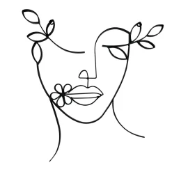 Becquet Décoration murale visage filaire< Décoration Murale|Décoration