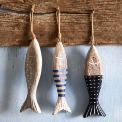 Becquet Décoration poissons en bois à suspendre< Décoration Murale|Décoration