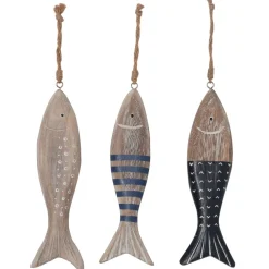 Becquet Décoration poissons en bois à suspendre< Décoration Murale|Décoration