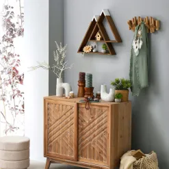 Becquet Double étagère triangulaire en pin< Rangement, Gain De Place|Décoration Enfant, Tapis Enfant