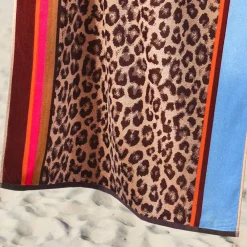 Becquet Drap de plage motif léopard - 370 g/m² - CRÉATION< Serviette De Plage, Fouta|Serviette De Bain Fantaisie