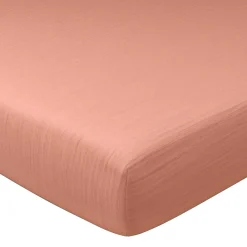 Becquet Drap-housse en double gaze de coton grands bonnets (32 cm)< Les Matières|Drap-Housse Grands Bonnets