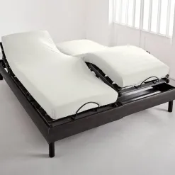 Becquet Drap-housse pur coton tête et pieds relevables Lauréat< Les Matières|Drap-Housse Pour Lit Articulé