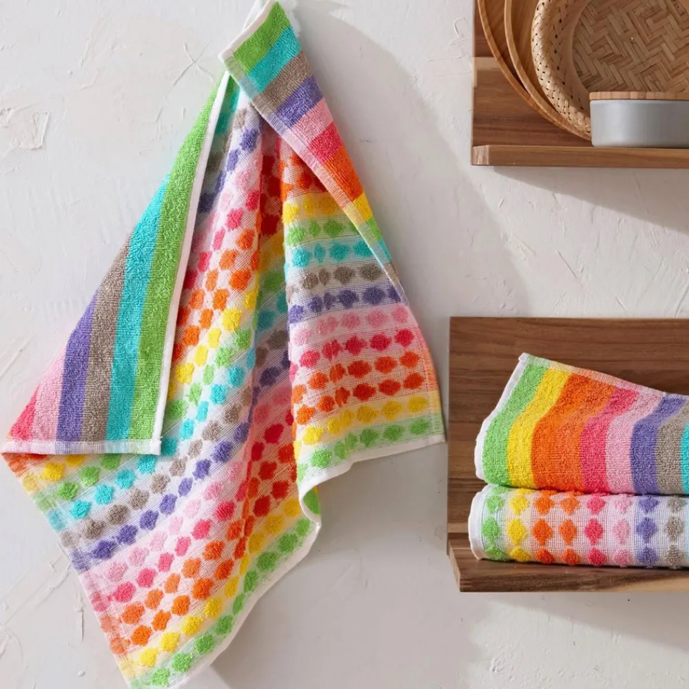 Becquet Essuie-mains éponge motif pois et rayures - Lot de 3< Idées Cuisine|Idées Cuisine
