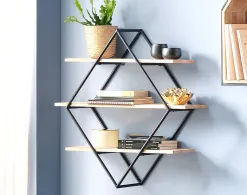 Becquet Etagère murale bois et métal< Rangement, Gain De Place|Meuble, Étagère