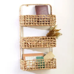 Becquet Etagère murale en jacinthe d'eau tressée< Rangement, Gain De Place|Meuble, Étagère