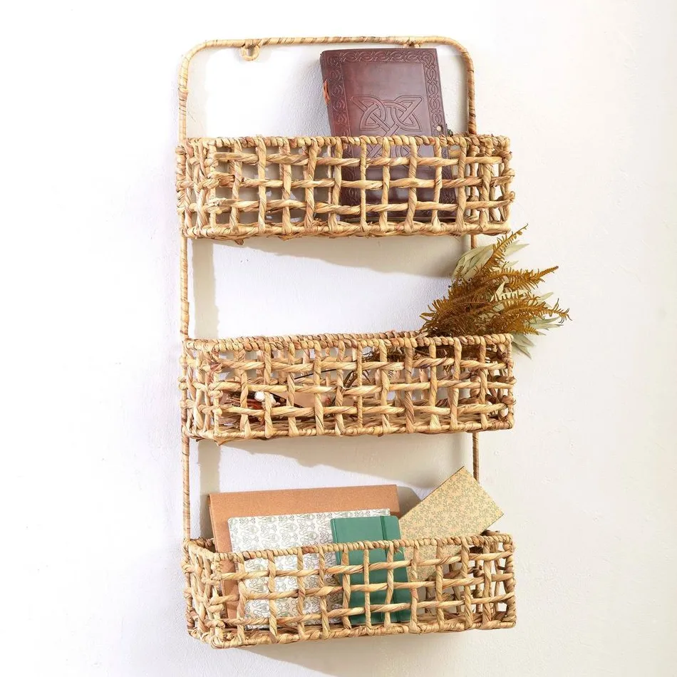Becquet Etagère murale en jacinthe d'eau tressée< Rangement, Gain De Place|Meuble, Étagère