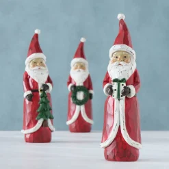 Becquet Figurines Père Noël – Lot de 3< Statuette, Figurine|Décoration