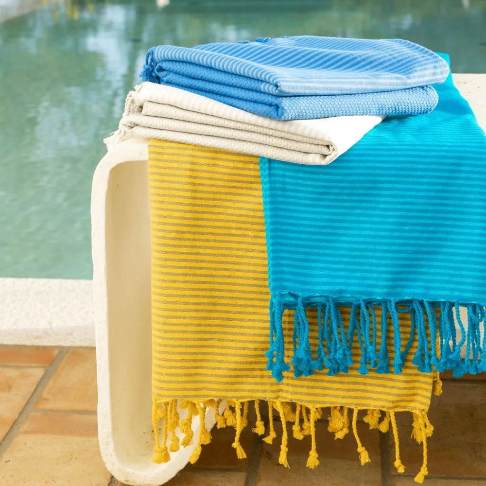 Becquet Fouta nid-d'abeilles personnalisable - 230 g/m²< Serviette De Bain Personnalisée, Peignoir Personnalisé|Serviette De Plage, Fouta