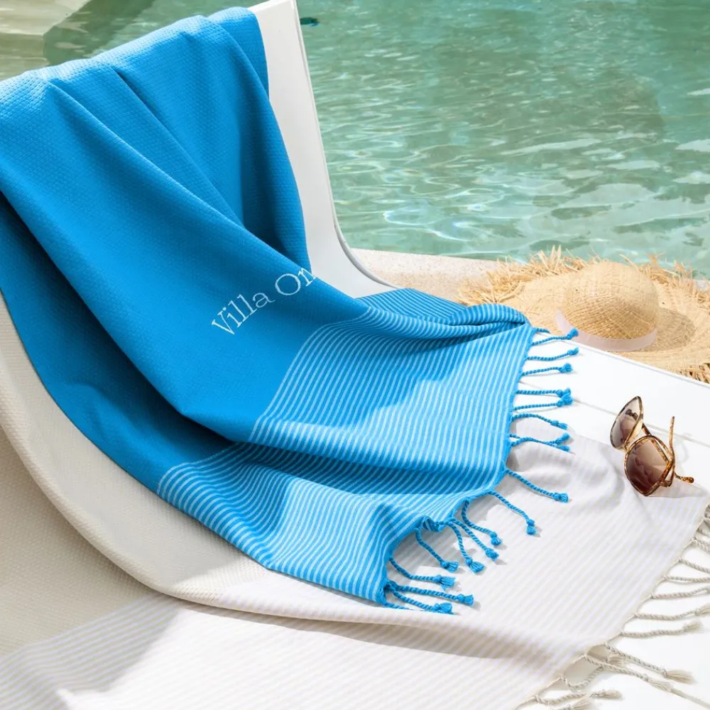 Becquet Fouta nid-d'abeilles personnalisable - 230 g/m²< Serviette De Bain Personnalisée, Peignoir Personnalisé|Serviette De Plage, Fouta