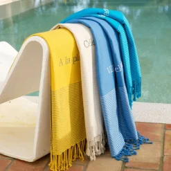 Becquet Fouta nid-d'abeilles personnalisable - 230 g/m²< Serviette De Bain Personnalisée, Peignoir Personnalisé|Serviette De Plage, Fouta