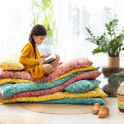 Becquet Futon déco motif perse - CRÉATION< Rideau Et Déco Textile|Pouf, Matelas, Futon