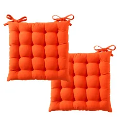 Becquet Galette de chaise capitonnée carrée - Lot de 2< Décoration Textile Unie|Galette De Chaise, Housse De Chaise