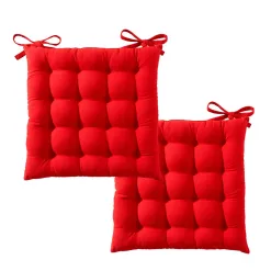 Becquet Galette de chaise capitonnée carrée - Lot de 2< Décoration Textile Unie|Galette De Chaise, Housse De Chaise