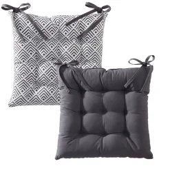 Becquet Galette de chaise capitonnée DOUBLE FACE - CRÉATION< Rideau Et Déco Textile|Décoration Textile Unie