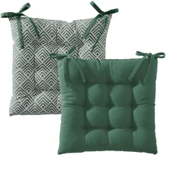 Becquet Galette de chaise capitonnée DOUBLE FACE - CRÉATION< Rideau Et Déco Textile|Décoration Textile Unie