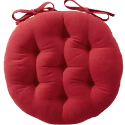 Becquet Galette de chaise capitonnée ronde - Lot de 2< Rideau Et Déco Textile|Décoration Textile Unie