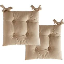 Becquet Galette de chaise carrée - Lot de 2< Décoration Textile Unie|Galette De Chaise, Housse De Chaise