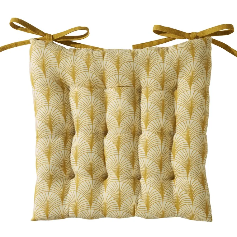 Becquet Galette de chaise carrée motif art déco< Rideau Et Déco Textile|Galette De Chaise, Housse De Chaise
