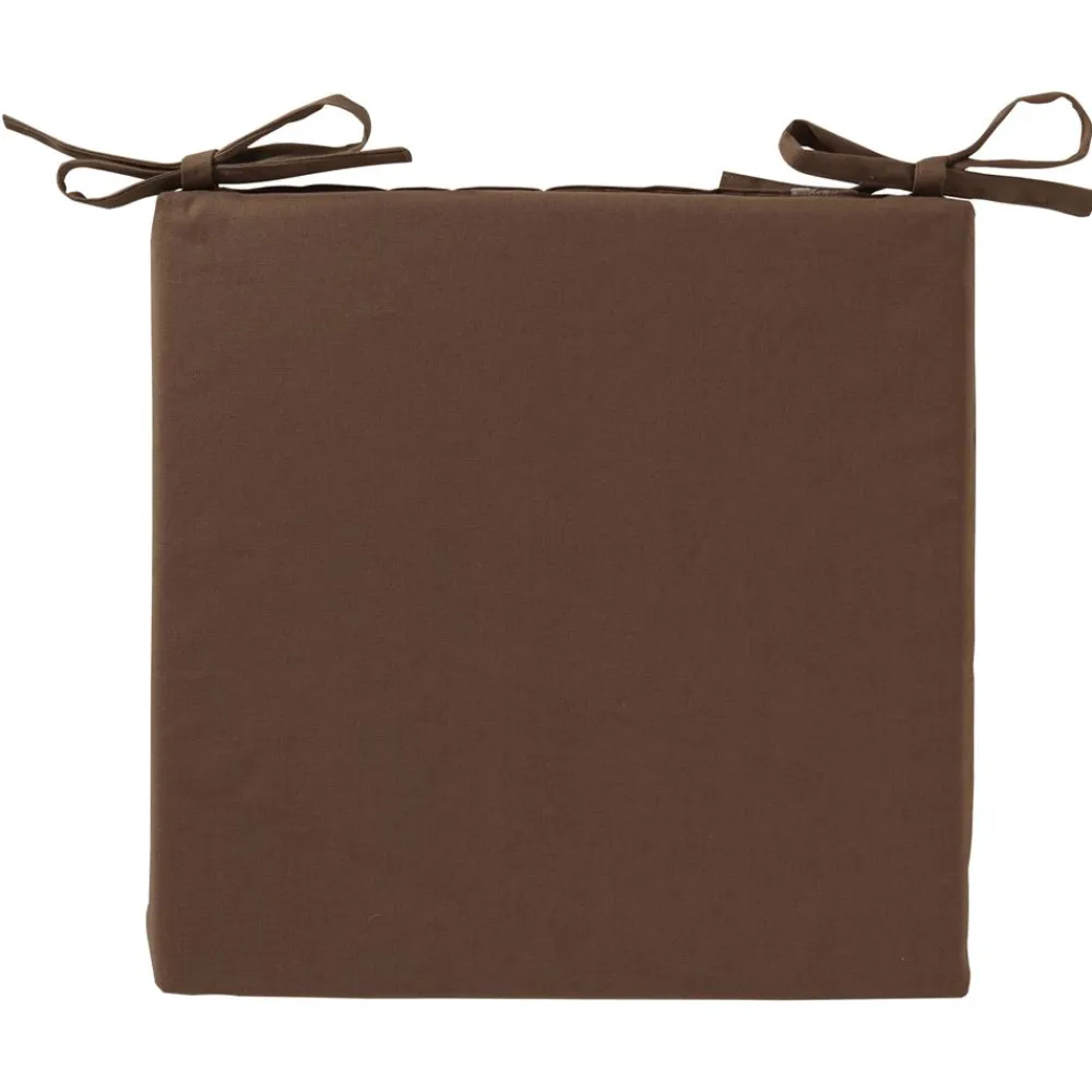 Becquet Galette de chaise enduite carrée spécial extérieur - Lot de 2< Décoration Textile Unie|Galette De Chaise, Housse De Chaise