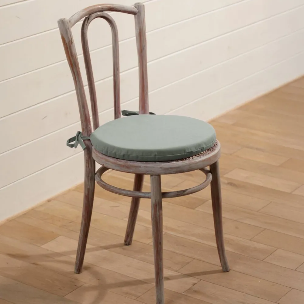 Becquet Galette de chaise enduite ronde spécial extérieur - Lot de 2< Rideau Et Déco Textile|Décoration Textile Unie
