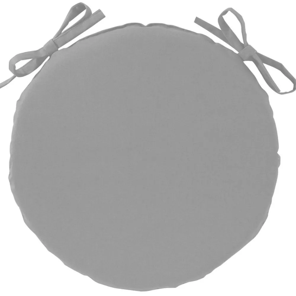 Becquet Galette de chaise enduite ronde spécial extérieur - Lot de 2< Rideau Et Déco Textile|Décoration Textile Unie