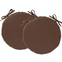 Becquet Galette de chaise enduite ronde spécial extérieur - Lot de 2< Rideau Et Déco Textile|Décoration Textile Unie