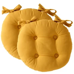 Becquet Galette de chaise ronde - lot de 2< Rideau Et Déco Textile|Décoration Textile Unie