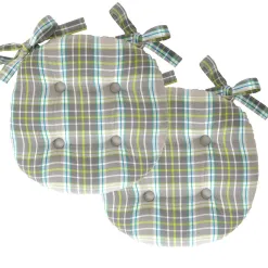 Becquet Galette de chaise ronde - lot de 2< Rideau Et Déco Textile|Décoration Textile Unie