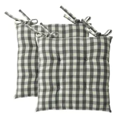Becquet Galette de chaise vichy – lot de 2< Galette De Chaise, Housse De Chaise|Galette, Housse De Chaise