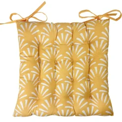 Becquet Galettes de chaise motif palmettes spécial extérieur - Lot de 2< Rideau Et Déco Textile|Galette De Chaise, Housse De Chaise