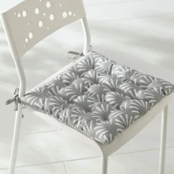 Becquet Galettes de chaise motif palmettes spécial extérieur - Lot de 2< Rideau Et Déco Textile|Galette De Chaise, Housse De Chaise