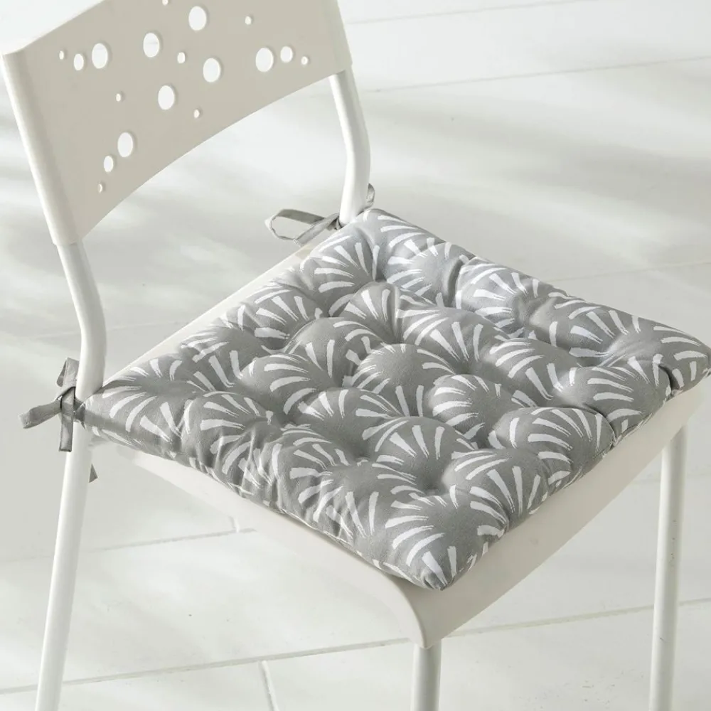 Becquet Galettes de chaise motif palmettes spécial extérieur - Lot de 2< Rideau Et Déco Textile|Galette De Chaise, Housse De Chaise