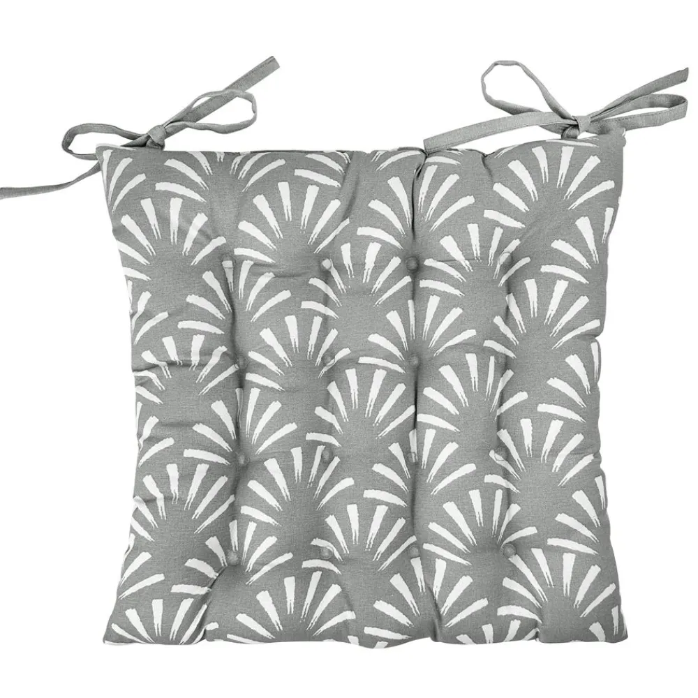 Becquet Galettes de chaise motif palmettes spécial extérieur - Lot de 2< Rideau Et Déco Textile|Galette De Chaise, Housse De Chaise