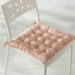 Becquet Galettes de chaise motif palmettes spécial extérieur - Lot de 2< Rideau Et Déco Textile|Galette De Chaise, Housse De Chaise