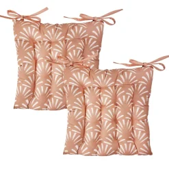 Becquet Galettes de chaise motif palmettes spécial extérieur - Lot de 2< Rideau Et Déco Textile|Galette De Chaise, Housse De Chaise
