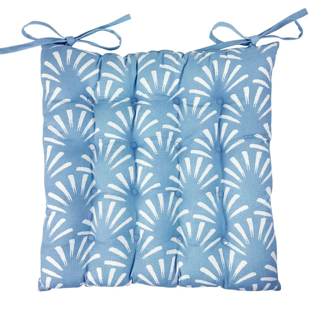 Becquet Galettes de chaise motif palmettes spécial extérieur - Lot de 2< Rideau Et Déco Textile|Galette De Chaise, Housse De Chaise