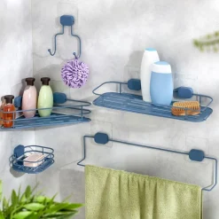 Becquet Gamme accessoires salle de bains en métal bleu vert - COMPACTOR®< Accessoires De Salle De Bain|Idées Salle De Bain