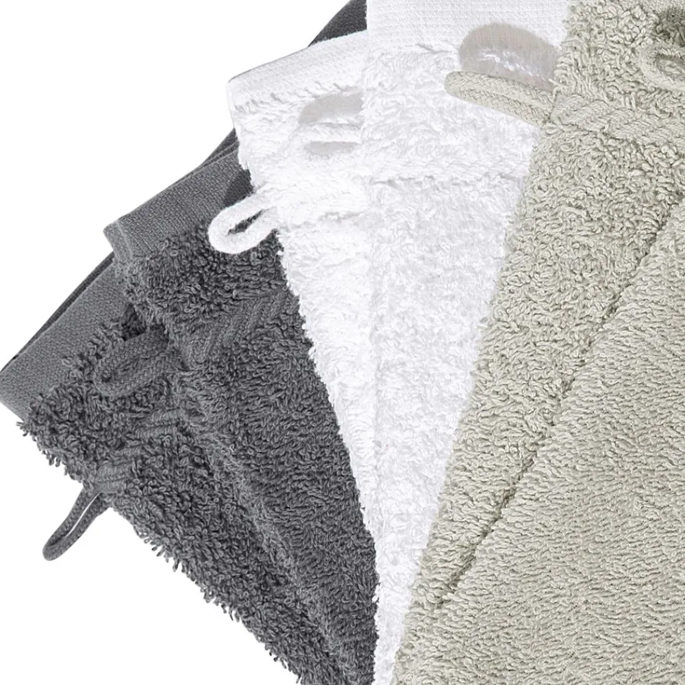 Becquet Gants de toilette unis - Lot de 6< Serviette De Bain Unie|Peignoir De Bain Adulte