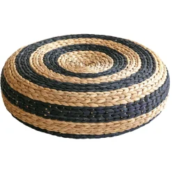 Becquet Grand pouf rond tressé< Meuble, Étagère|Décoration