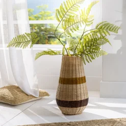 Becquet Grand vase déco en bambou tressé< Vase, Cache-Pot|Décoration