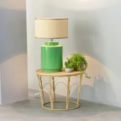Becquet Grande lampe à poser pied en céramique< Luminaire|Décoration